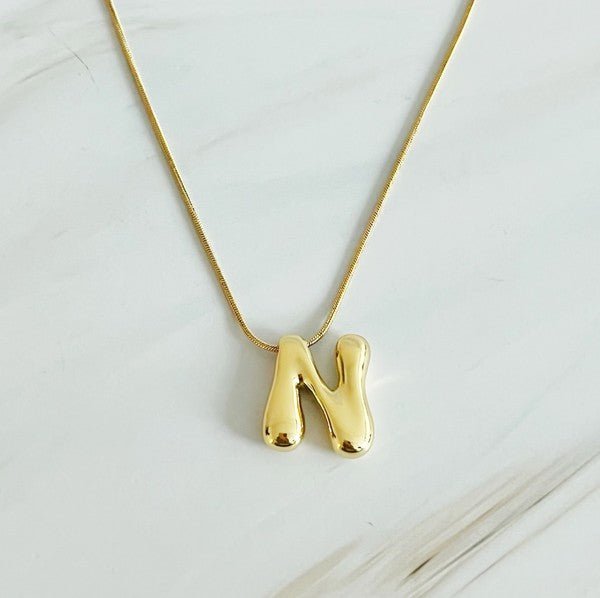 Balloon Letter Initial Necklace - Robbi & Angel