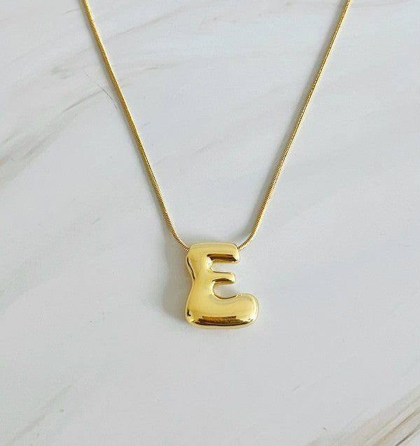 Balloon Letter Initial Necklace - Robbi & Angel