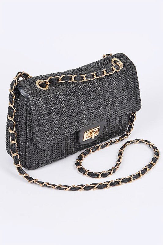 Faux Straw Fashion Shoulder Bag