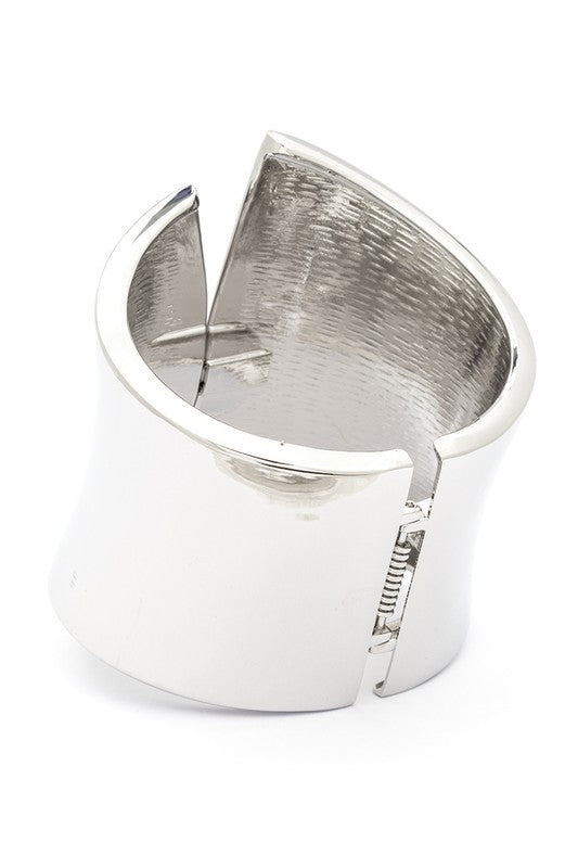 Shiny Statement Hinged Bangle