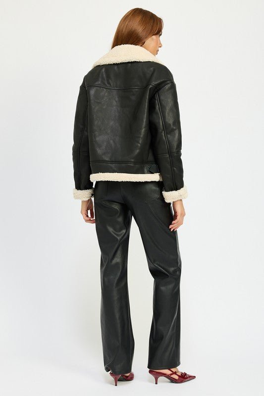 SHEARLING MOTO JACKET