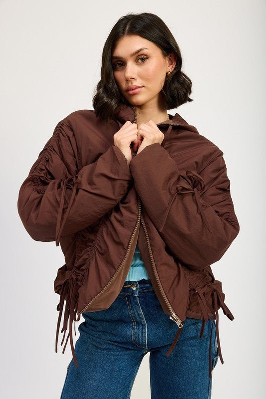 RUCHED PUFF JACKET - Robbi & Angel