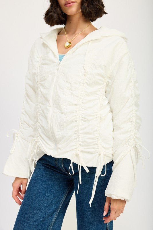 RUCHED PUFF JACKET - Robbi & Angel