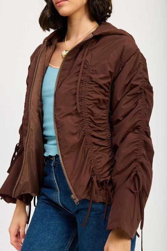 RUCHED PUFF JACKET - Robbi & Angel