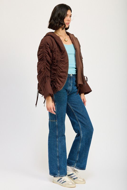 RUCHED PUFF JACKET - Robbi & Angel