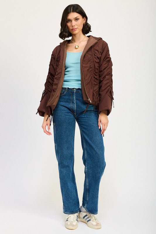 RUCHED PUFF JACKET - Robbi & Angel