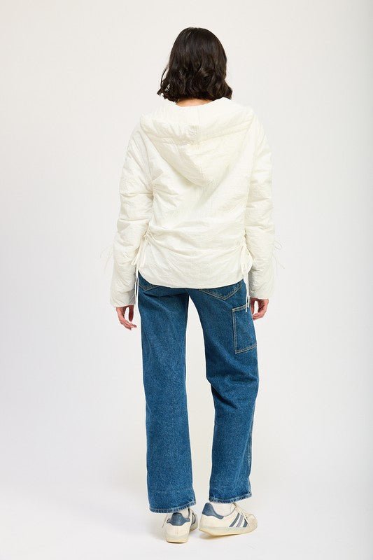 RUCHED PUFF JACKET - Robbi & Angel