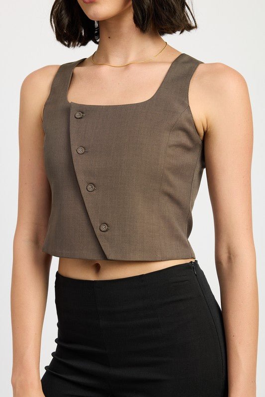 ASYMMETRICAL VEST TOP - Robbi & Angel
