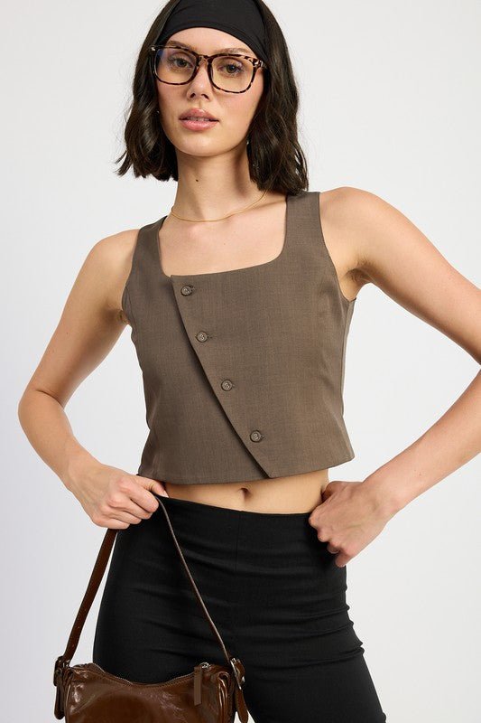 ASYMMETRICAL VEST TOP - Robbi & Angel