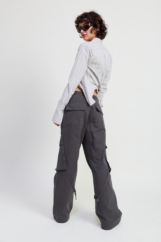 CARGO PANTS WITH POCKET DETAIL - Robbi & Angel