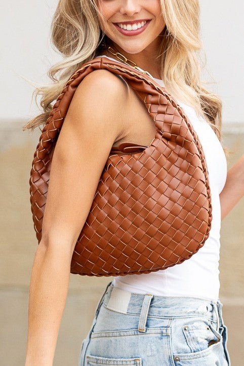 Paige Woven Handbag - Robbi & Angel