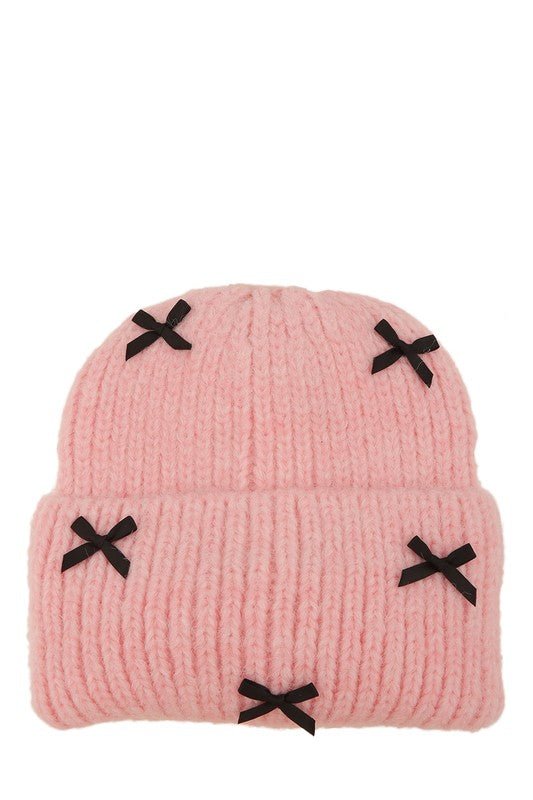 Mini Satin Ribbon Bow Beanie - Robbi & Angel