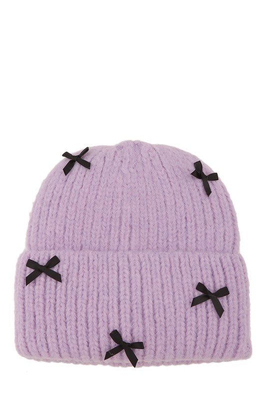 Mini Satin Ribbon Bow Beanie - Robbi & Angel