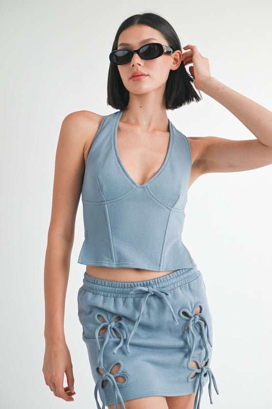 FRENCH TERRY HALTER TOP - Robbi & Angel