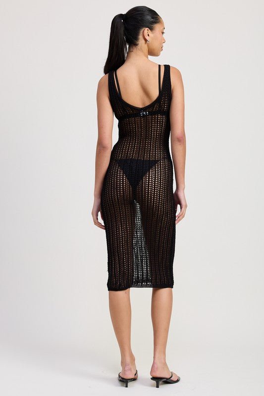MAXI CROCHET METALIC BEADED DRESS - Robbi & Angel