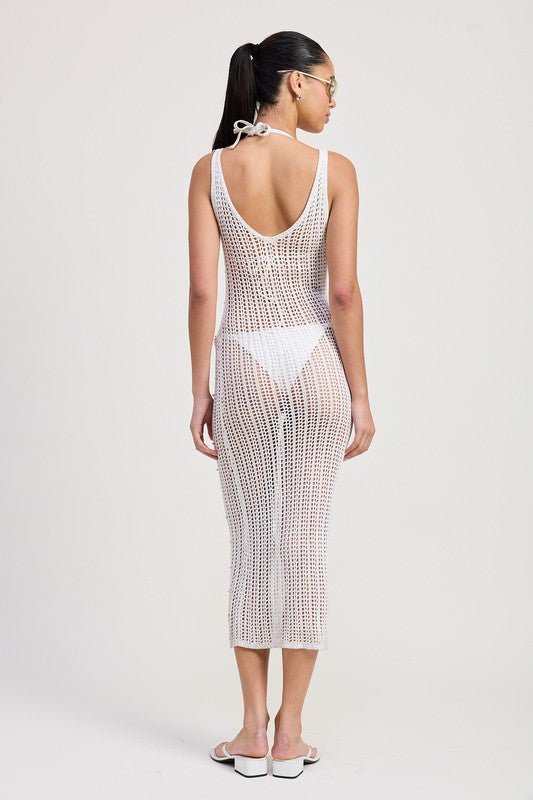 MAXI CROCHET METALIC BEADED DRESS - Robbi & Angel