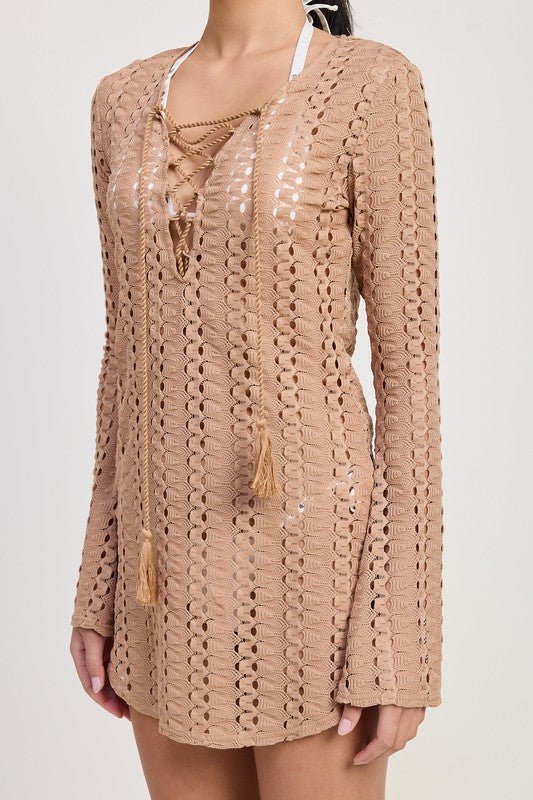 LACE UP COVER UP DRESS - Robbi & Angel