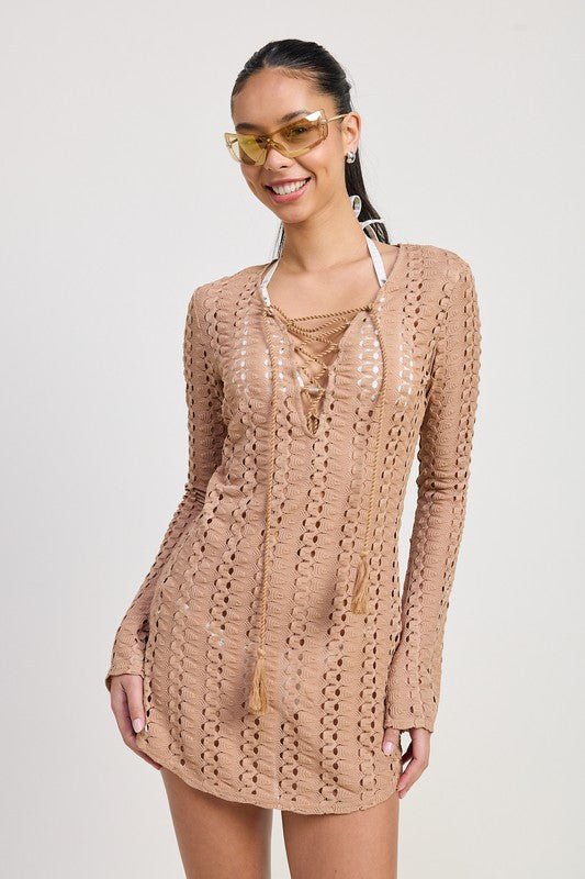 LACE UP COVER UP DRESS - Robbi & Angel