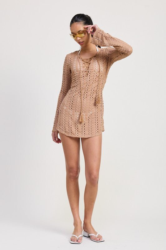LACE UP COVER UP DRESS - Robbi & Angel