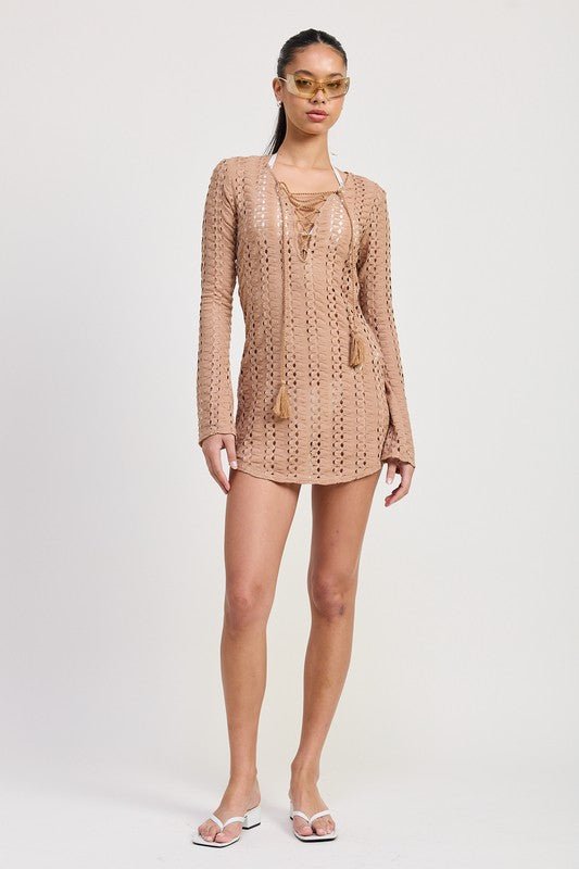 LACE UP COVER UP DRESS - Robbi & Angel
