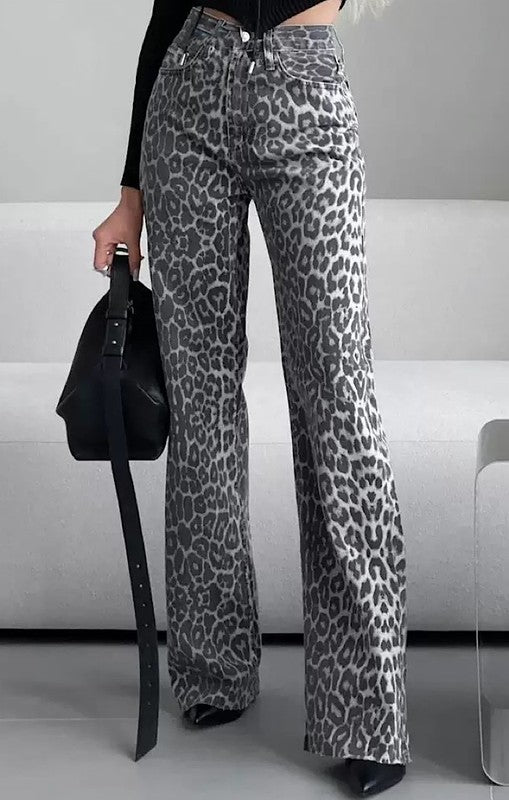 Leopard print high waist pants - Robbi & Angel