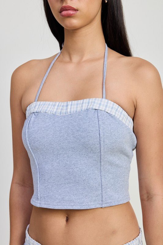 HALTER NECK CROPPED TOP - Robbi & Angel