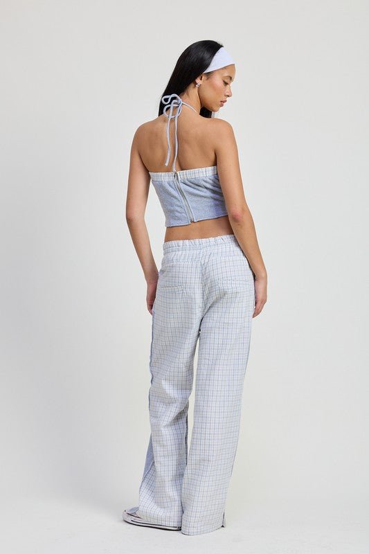 DOUBLE WAIST STRAIGHT LEG PANTS - Robbi & Angel