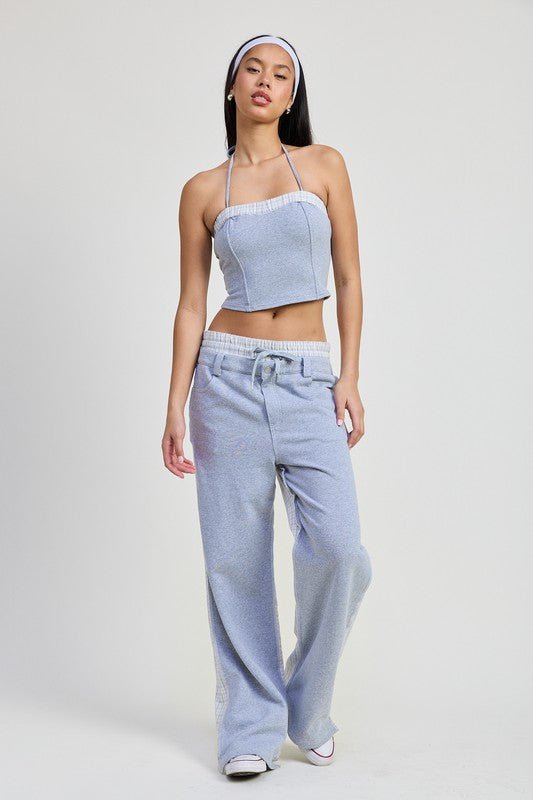 DOUBLE WAIST STRAIGHT LEG PANTS - Robbi & Angel