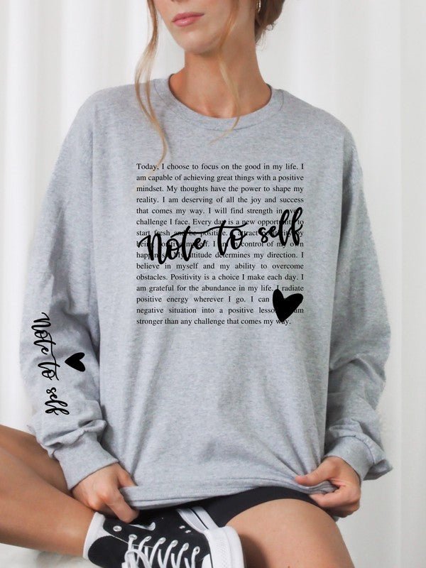 Note to Self Crew Sweatshirt - Robbi & Angel