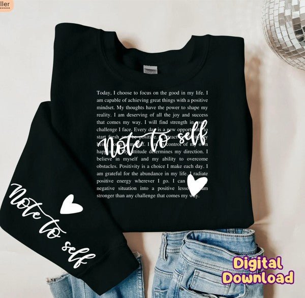 Note to Self Crew Sweatshirt - Robbi & Angel