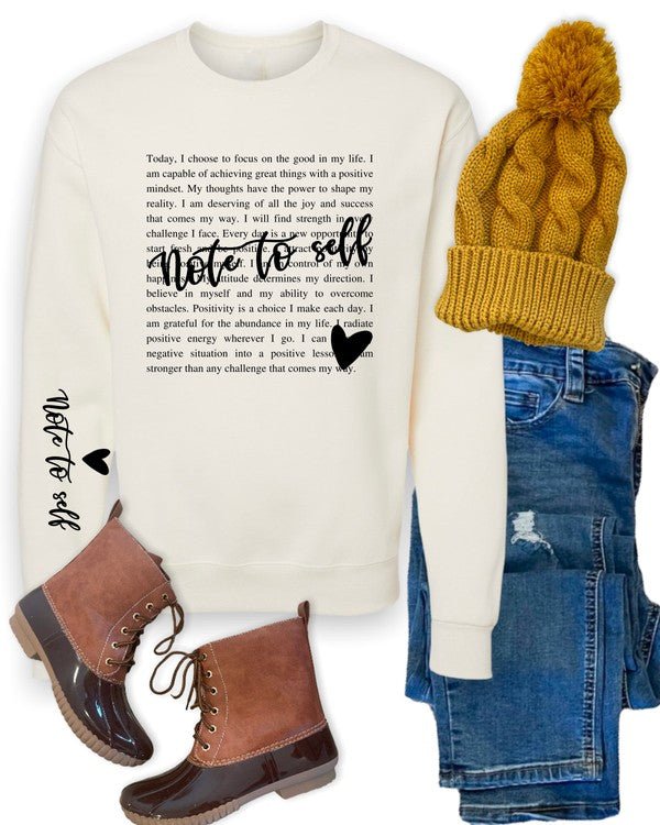 Note to Self Crew Sweatshirt - Robbi & Angel