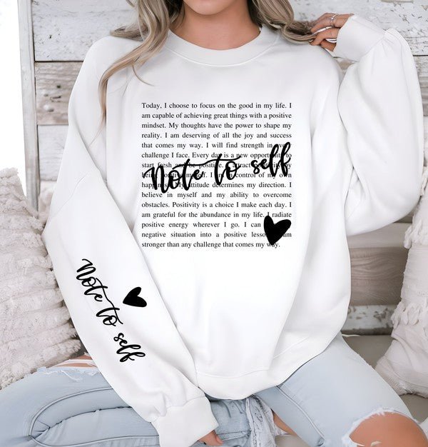 Note to Self Crew Sweatshirt - Robbi & Angel