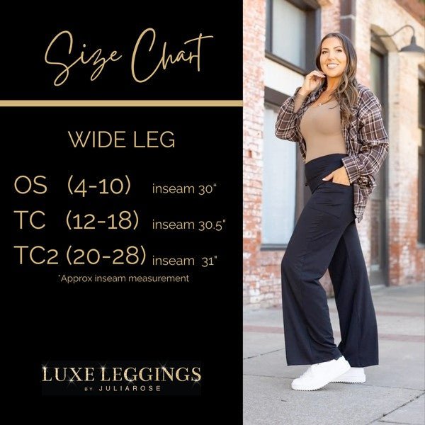 The Brooke Black Wide Leg Full Length with Pockets - Robbi & Angel