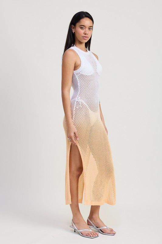 CROCHET MAXI DRESS WITH OPEN BACK - Robbi & Angel