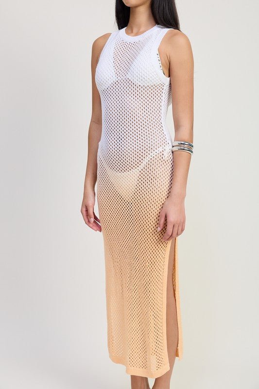 CROCHET MAXI DRESS WITH OPEN BACK - Robbi & Angel