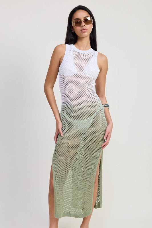 CROCHET MAXI DRESS WITH OPEN BACK - Robbi & Angel