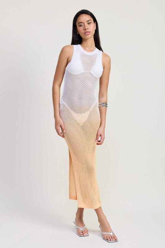 CROCHET MAXI DRESS WITH OPEN BACK - Robbi & Angel