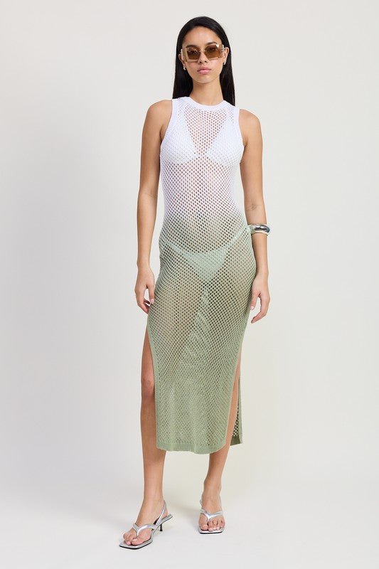 CROCHET MAXI DRESS WITH OPEN BACK - Robbi & Angel