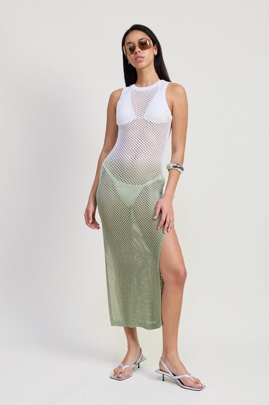 CROCHET MAXI DRESS WITH OPEN BACK - Robbi & Angel