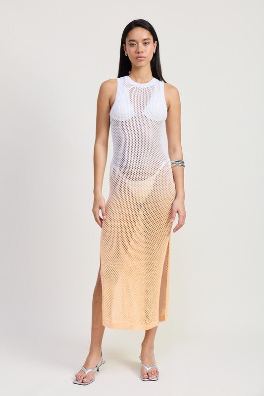 CROCHET MAXI DRESS WITH OPEN BACK - Robbi & Angel