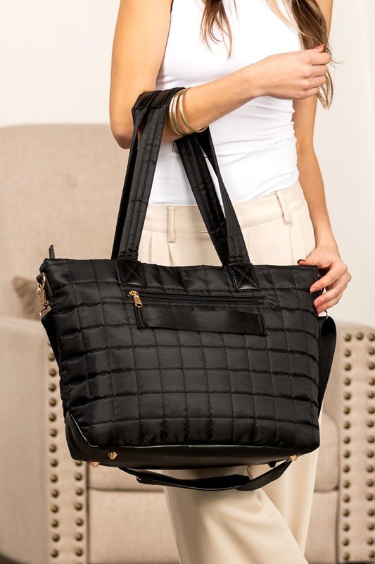 Mila Quilted Traveler Tote with Mini Clutch - Robbi & Angel