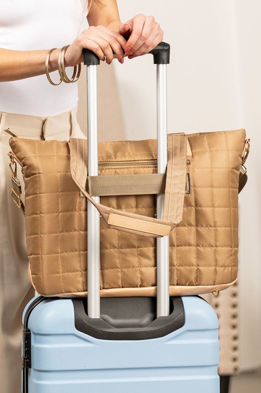 Mila Quilted Traveler Tote with Mini Clutch - Robbi & Angel