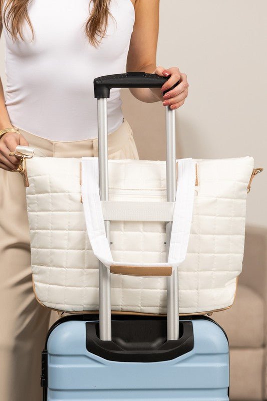Mila Quilted Traveler Tote with Mini Clutch - Robbi & Angel