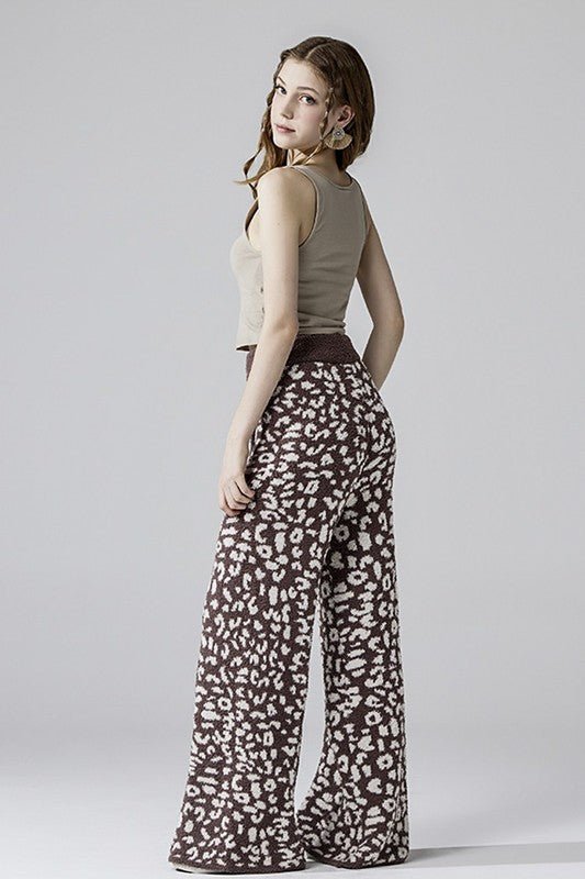 Cozy Warm Soft Leopard Fuzzy Lounge Pants - Robbi & Angel