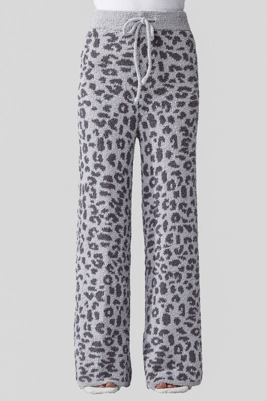 Cozy Warm Soft Leopard Fuzzy Lounge Pants - Robbi & Angel