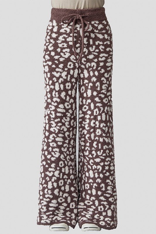 Cozy Warm Soft Leopard Fuzzy Lounge Pants - Robbi & Angel
