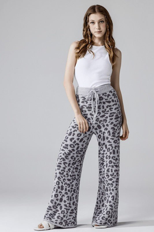 Cozy Warm Soft Leopard Fuzzy Lounge Pants - Robbi & Angel