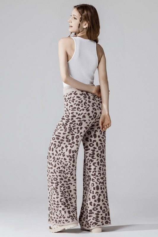 Cozy Warm Soft Leopard Fuzzy Lounge Pants - Robbi & Angel