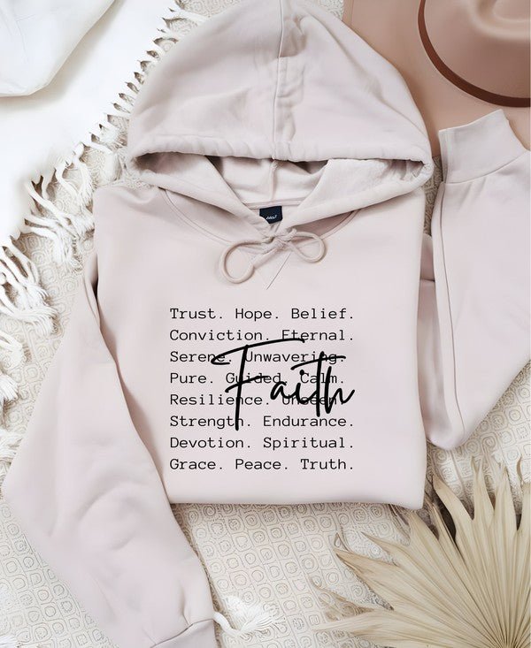 FAITH Words Graphic Hoodie - Robbi & Angel