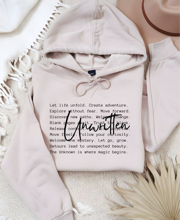 UNWRITTEN Words Graphic Hoodie - Robbi & Angel